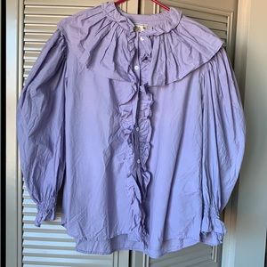 Mille ruffle button down